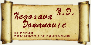 Negosava Domanović vizit kartica